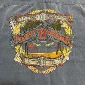 Tommy Bahama Blue Casual Button Down Shirt with Embroidered Back